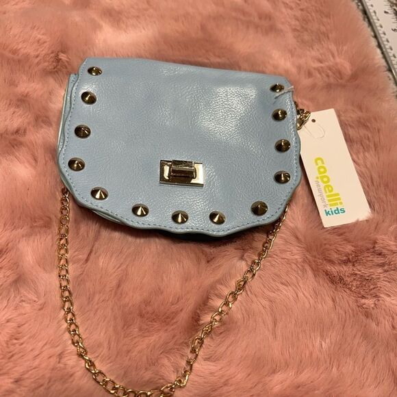 NWT Capellini Kids ice blue mini chain bag. - Picture 1 of 10